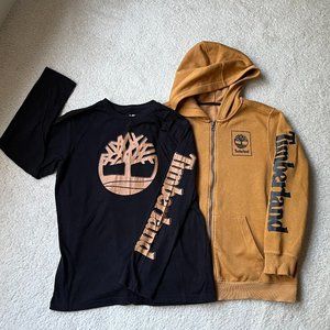 Bundle of Long Sleeve Shirt + Zipped Hoodie from Timberland, Boys 14-16 yrs